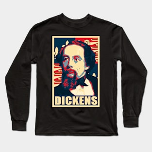 Charles Dickens Propaganda Pop Art Long Sleeve T-Shirt